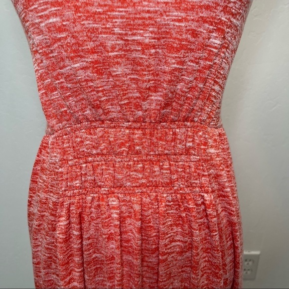 Lou & Grey Red tiered maxi dress knitted Size XS Space Dye stretchy - Picture 3 of 10